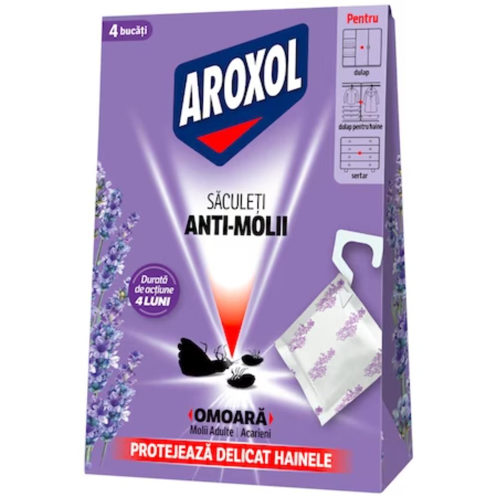 Saculeti antimolii Aroxol Lavanda, 4 buc