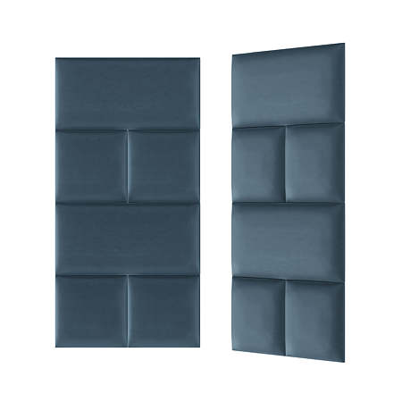 Panou decorativ tapitat, Simple R74, albastru, patrat, 300 x 300 x 37 mm