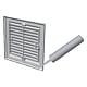 Grila ventilatie patrata Vents MV, PVC, 350 x 350 mm, alb