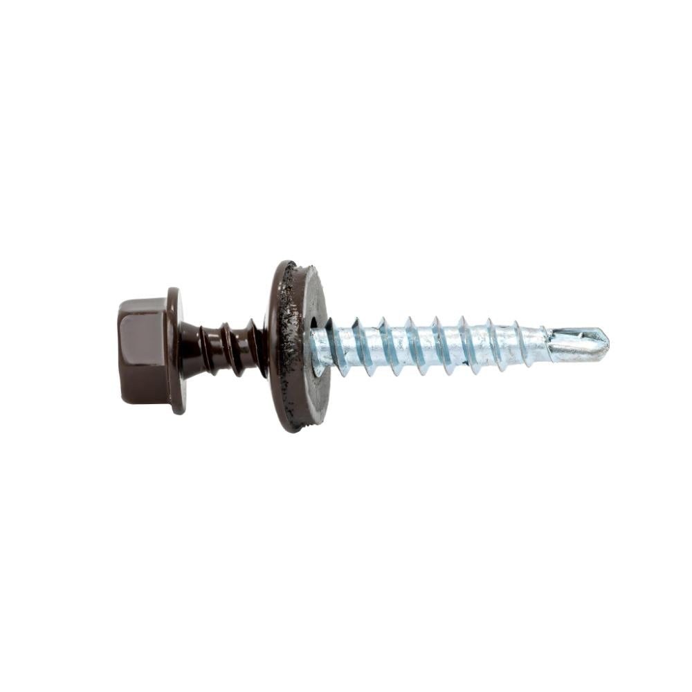 Surub autoforant pentru tigla metalica, maro, RAL 8017, 4.8 x 19 mm, 50 bucati