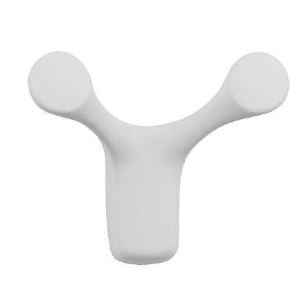 Cuier metalic Horns 561 Teko, aluminiu, alb mat, 60 x 77 mm