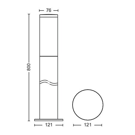 Corp de iluminat pentru exterior Philips Utrecht, antracit, 12 cm