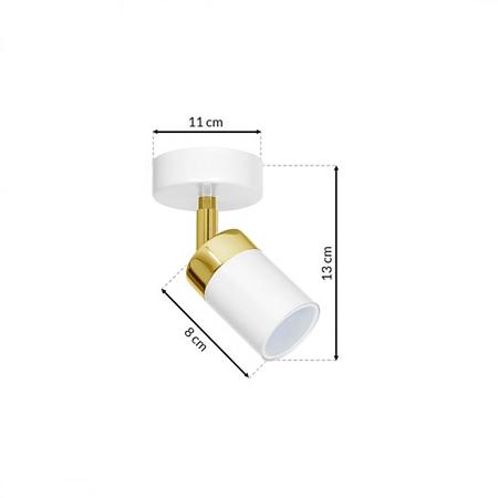 Spot Joker, 1 x GU10, metal, alb/auriu Spot Joker, 1 x GU10, metal, alb/auriu