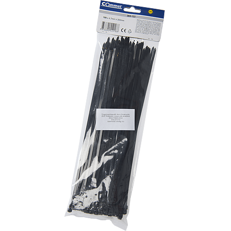 Colier PVC Anco, 4.7 x 300 mm, negru, 100 bucati