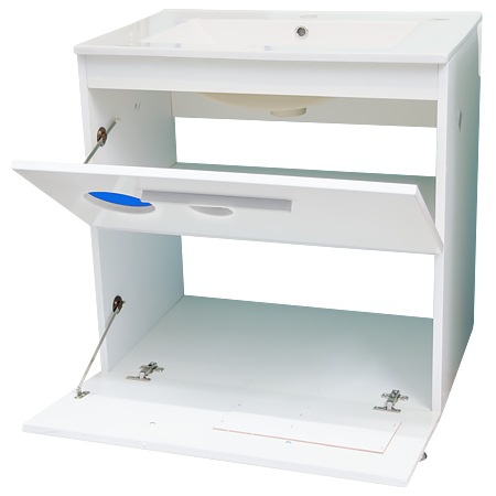 Mobilier baie Sanitop Ella, baza cu lavoar, MFD-PAL, alb, 70 x 43.5 x 81 cm