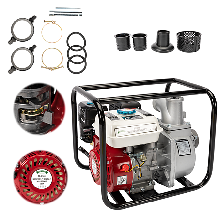 Motopompa pe benzina, Micul Fermier, motor 4 timpi, 6.5 CP, 500 l/min