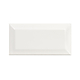 Faianta bucatarie Metro White Bevelled Glossy, alb, lucios, aspect de caramida, 20 x 10 cm