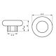 Buton Tor Teko 8145-B, plastic, roz/gri, 37 mm