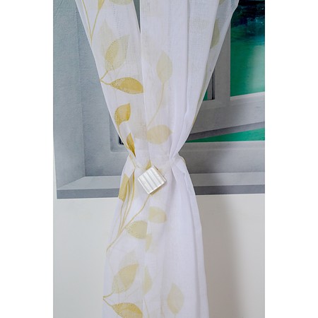 Perdea OB 6375/3 din 100% poliester, alb cu bej, 140 x 245 cm Perdea OB 6375/3 din 100% poliester, alb cu bej, 140 x 245 cm