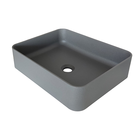 Lavoar dreptunghiular SanDonna Niva, compozit granit, gri, 50 x 40 x 13 cm Lavoar dreptunghiular SanDonna Niva, compozit granit, gri, 50 x 40 x 13 cm