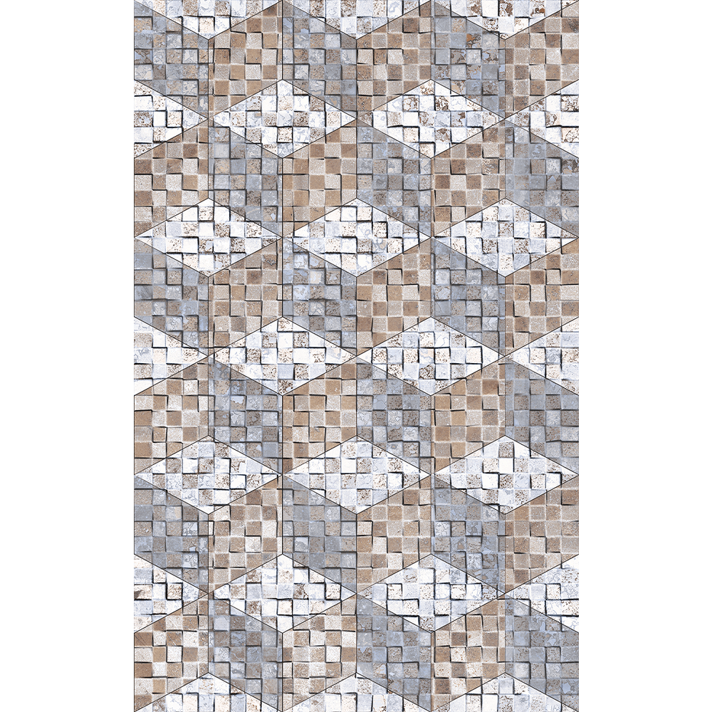 Faianta decorativa Kai Ceramics Orion Rhomb, alb, model romburi, grosime 8 mm, dreptunghiulara, 25 x 40 cm alb