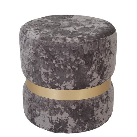Taburet Ring, inel auriu, catifea gri E30, rotund, 38 x 38 x 40 cm Taburet Ring, inel auriu, catifea gri E30, rotund, 38 x 38 x 40 cm
