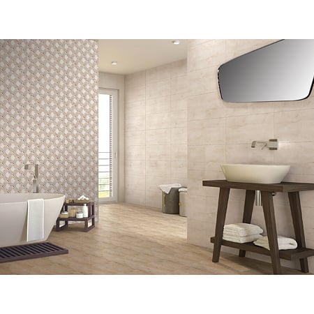 Faianta decorativa baie/bucatarie Angelo Beige HL, rectificata, multicolora, lucioasa, aspect cu model, 30 x 60 cm