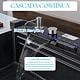 Chiuveta bucatarie multifunctionala smart BadenMob, 1 cuva, inox auriu, afisaj digital, doua cascade, spalator pahare, dozator detergent, baterie extensibila cu 3 functii, tocator, tava si sita inclusa, antizgarieturi, sistem preaplin, 75 x 45 x 22 cm