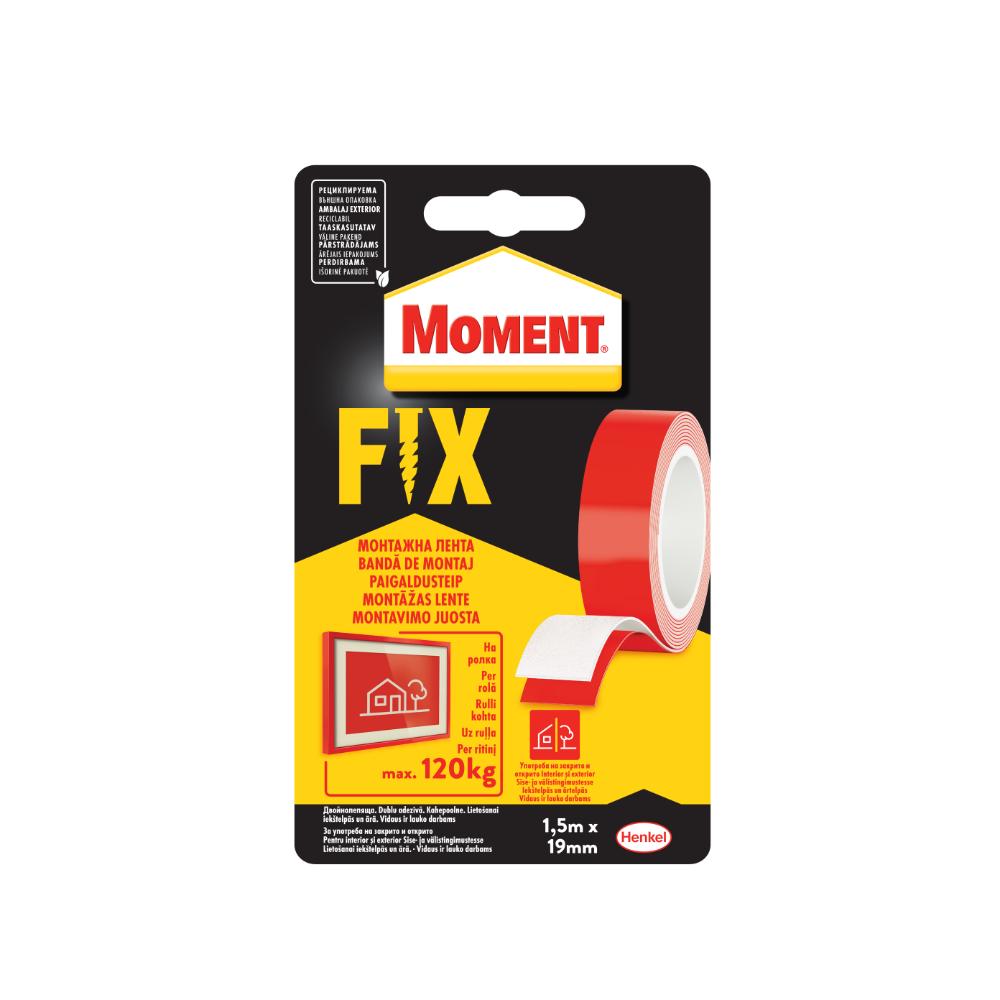 Banda dublu adeziva Moment Fix 1,5 m x 19 mm