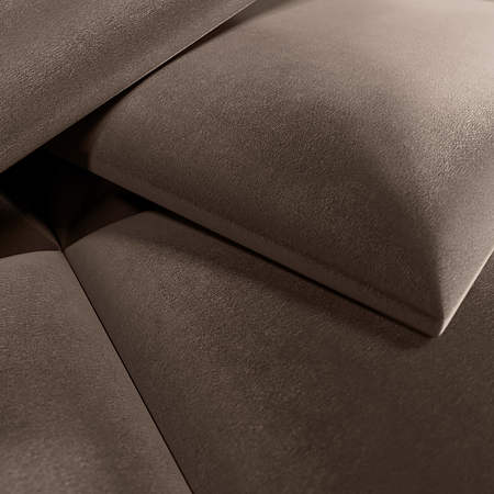 Panou decorativ tapitat, Simple R26, maro, dreptunghi, 600 x 300 x 37 mm