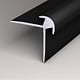 Profil de colt exterior 45˚ Rocko Tiles, aluminiu anodizat, negru, 20 x 2800 mm