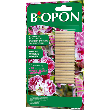 Ingrasamant sticks Biopon, pentru orhidee, 10 bucati