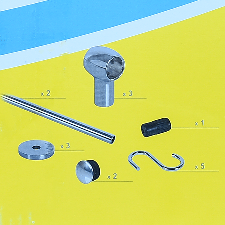 Kit accesorii bucatarie Indinspensabile cu suport rola, suport mirodenii si carlige