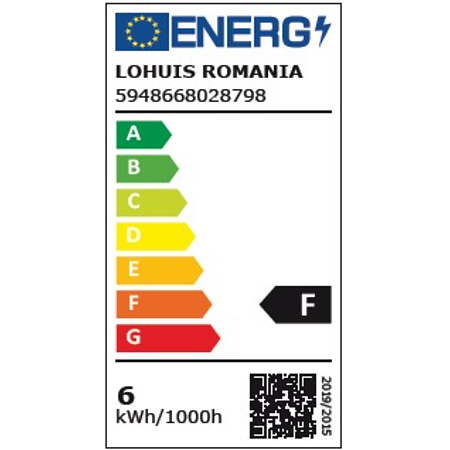 Bec LED dimabil 6W Lohuis, E14, sferic, lumina rece