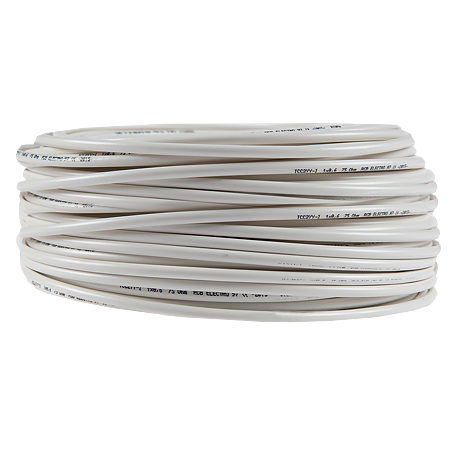 Cablu coaxial TCC2YY-I/ RG59/U, 1 conductor, diametru 0.6 mm, alb, 100 m/colac