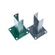 Flansa stalp gard, otel, verde, dreptunghiular, 60 x 40 mm