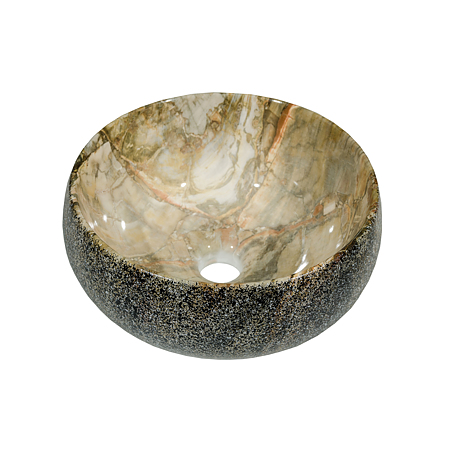 Lavoar rotund Sanitop Odin, montaj blat, ceramica, multicolor, 31 x 15.5 cm