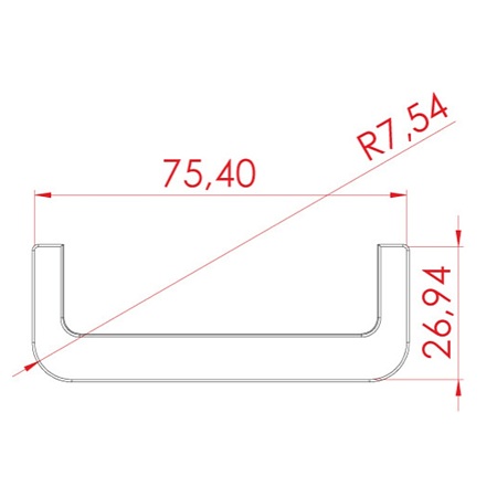 Set terminatii stanga/dreapta Gola U, orizontal, plastic, auriu mat