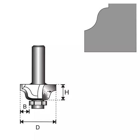 Freza lemn Dedra, otel, 2 lame tungsten, prindere standard, 8 x 25.7 mm