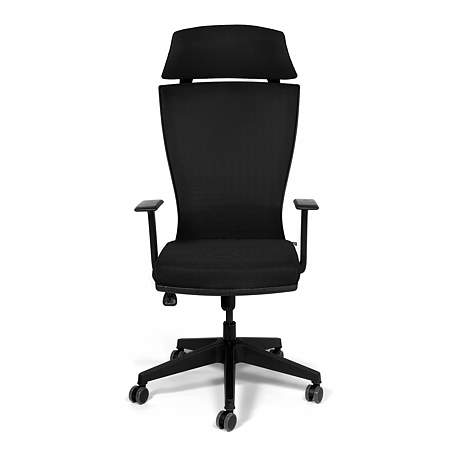 Scaun birou managerial negru Kronsit Udine, tapiterie textila, rotativ, reglabil pe inaltime, 57 x 47 x 135 cm