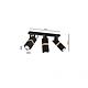 Spot Vidar, 3xGU10, metal/lemn, negru