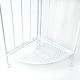 Etajera metalica colt, cu 3 suporti flori, alb, 50 x 35 x 120 cm