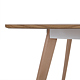 Masa living Celia, blat din MDF vopsit, picioare lemn de fag, natur, 120 x 80 cm