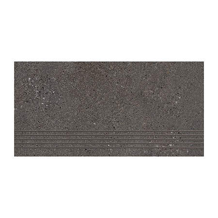 Treapta interior/exterior portelanata Cesarom Cementino, antracit, mat, aspect ciment, PEI 4, 9 mm, 60 x 30 cm