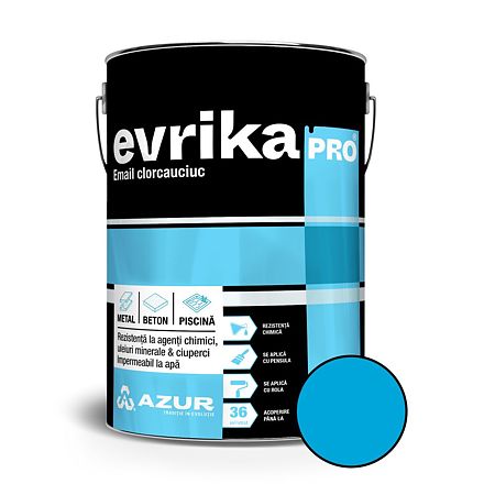 Email metal / beton / piscina Clorcauciuc Evrika Pro, exterior, bleu, 4 l 