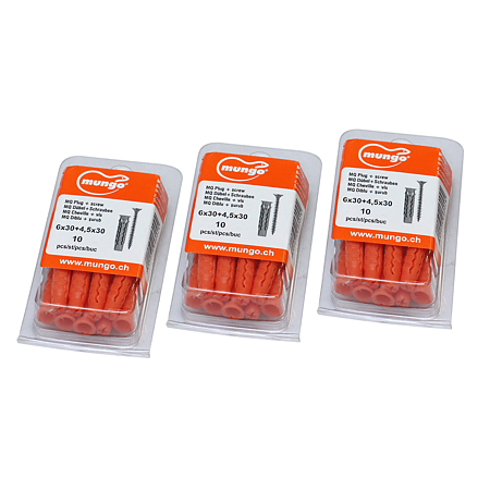Diblu MQ, 6 x 30 mm, cu surub, 4,5 x 30 mm, 10 BUC