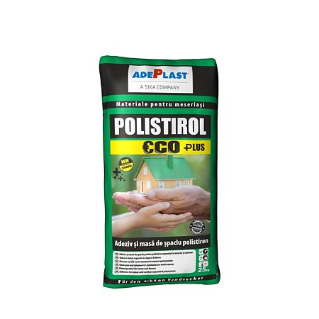 Adeziv polistiren expandat Adeplast Polistirol Eco Plus, interior/exterior, 25 kg