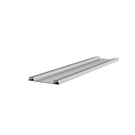 Profil dublu de rulare inferior pentru sistem de glisare PKL 80, finisaj anodizat mat, 4 m, aluminiu