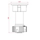 Picior reglabil bucatarie D26 negru, plastic, inaltime 100 mm