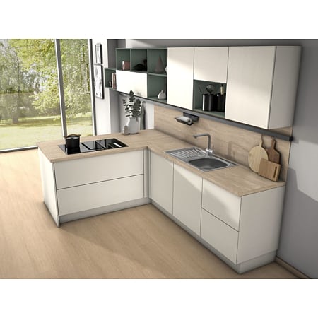 Blat bucatarie Egger H1357 ST10, aspru, Stejar Spree gri bej, 4100 x 600 x 38 mm