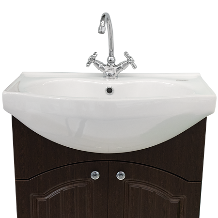 Baza cu lavoar Sanitop Rixos, MFD-PAL, wenge, 58 x 31 x 81 cm