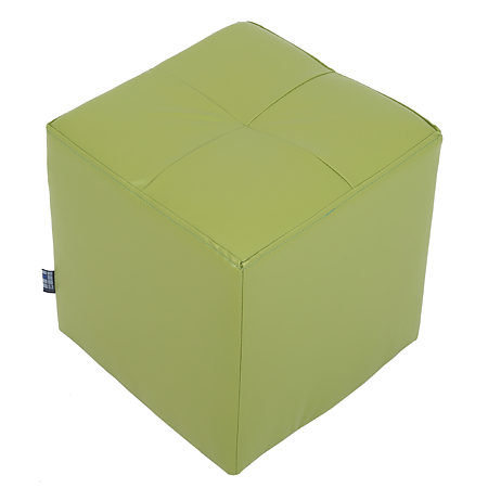 Taburet Cool tapiterie imitatie de piele, verde IP21899, 36 x 36 x 38 cm