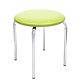 Taburet Sofia din imitatie piele verde, 45 x 45 x 46 cm