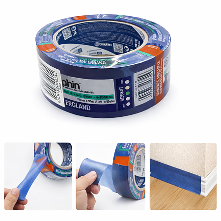 Banda pentru mascare rezistenta la UV, albastra, 48 mm