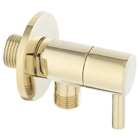 Robinet coltar Ferro Rotondo Z296-G, cartus ceramic, auriu lucios, 1/2” x 1/2”