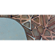 Covor modern Kitchen Wood, poliester, model geometric maro-bronz, 70 x 140 cm