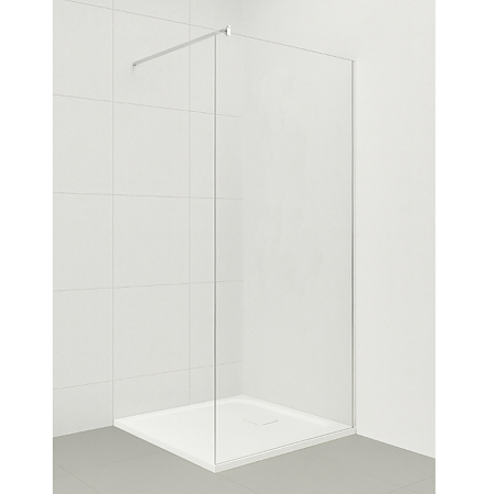 Kit instalare perete fix dus / walk in Sanotechnik D9000, finisaj crom, reglabil 70 – 120 x 200 cm 