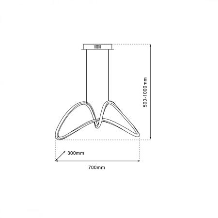 Lustra LED Tesoro, 48 W, metal/plastic, auriu Lustra LED Tesoro, 48 W, metal/plastic, auriu