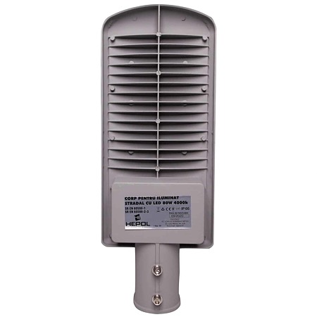 Corp iluminat stradal, Hepol, LED, 0.4 A, 80 W, IP65, alb neutru