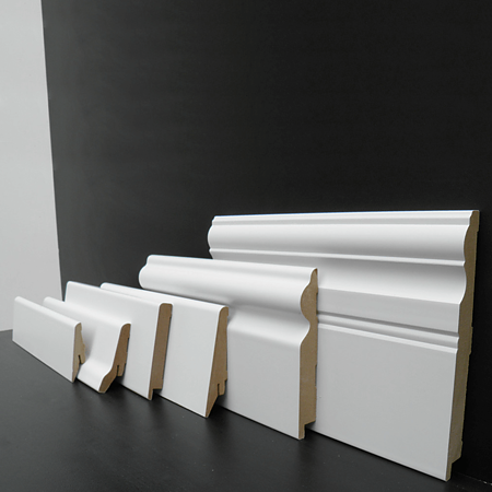 Plinta parchet, MDF, alb, 2800 x 80 x 21 mm